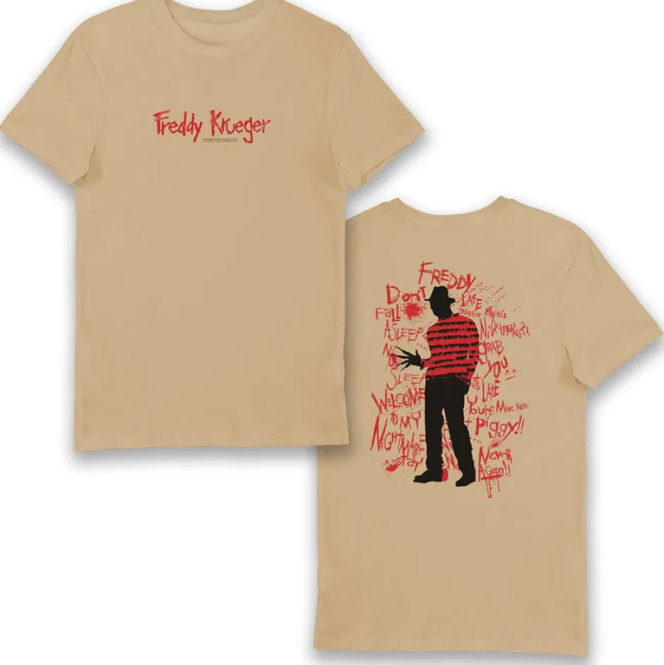 A Nightmare on Elm Street Freddy Krueger Graffiti Adults T-Shirt-Bioworld International Outlet