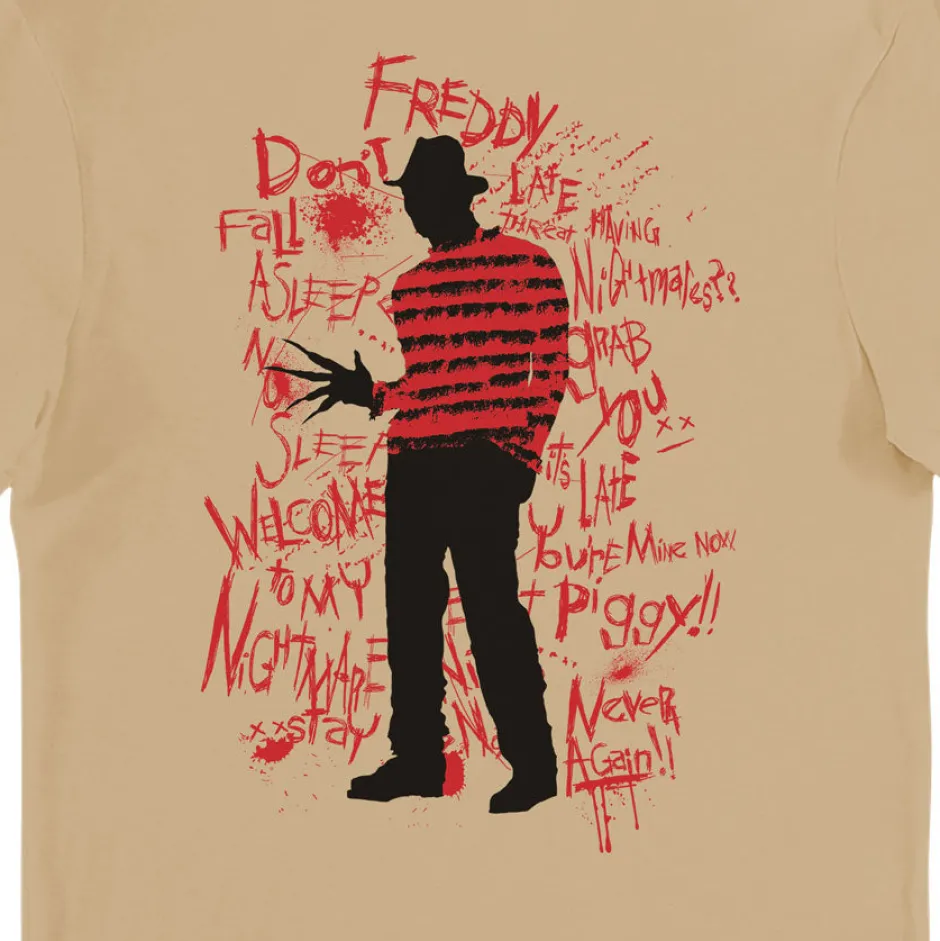 A Nightmare on Elm Street Freddy Krueger Graffiti Adults T-Shirt-Bioworld International Outlet