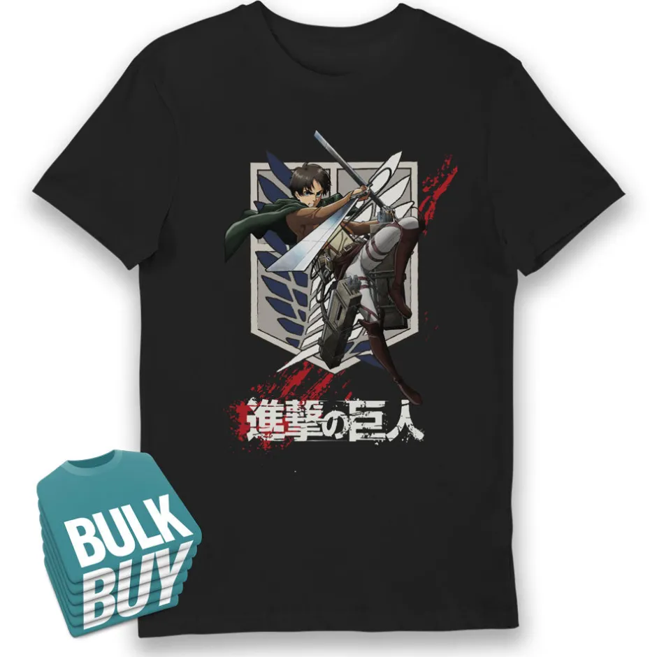 Attack On Titan Eren Crest T-Shirt Bulk Buy-Bioworld International Best