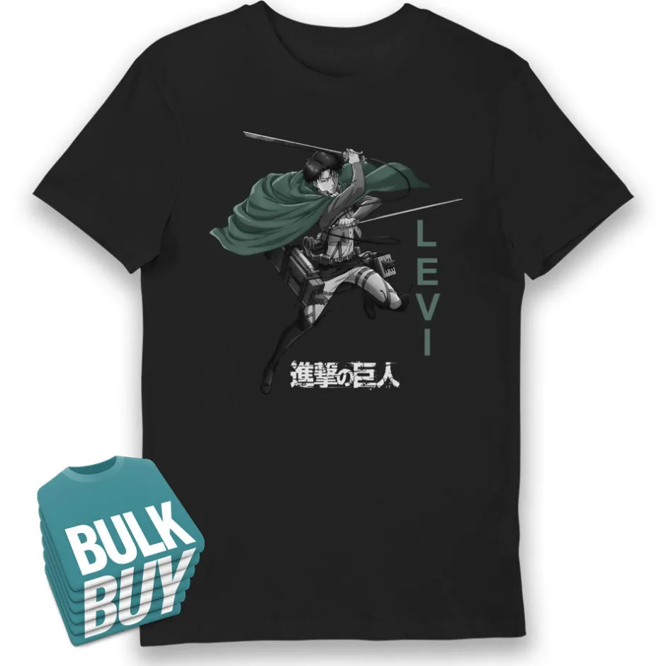 Attack On Titan Levi Fighting T-Shirt Bulk Buy-Bioworld International Store