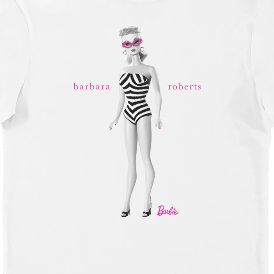 Barbie Barbara Roberts Iconic Zebra Swimsuit Adults T-Shirt-Bioworld International Clearance