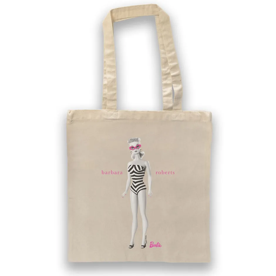 Barbie Barbara Roberts Iconic Zebra Swimsuit Tote Bag-Bioworld International Best