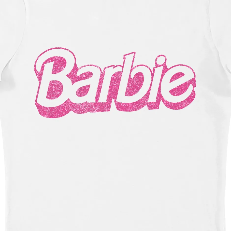 Barbie Distressed Logo Ladies T-Shirt-Bioworld International Discount