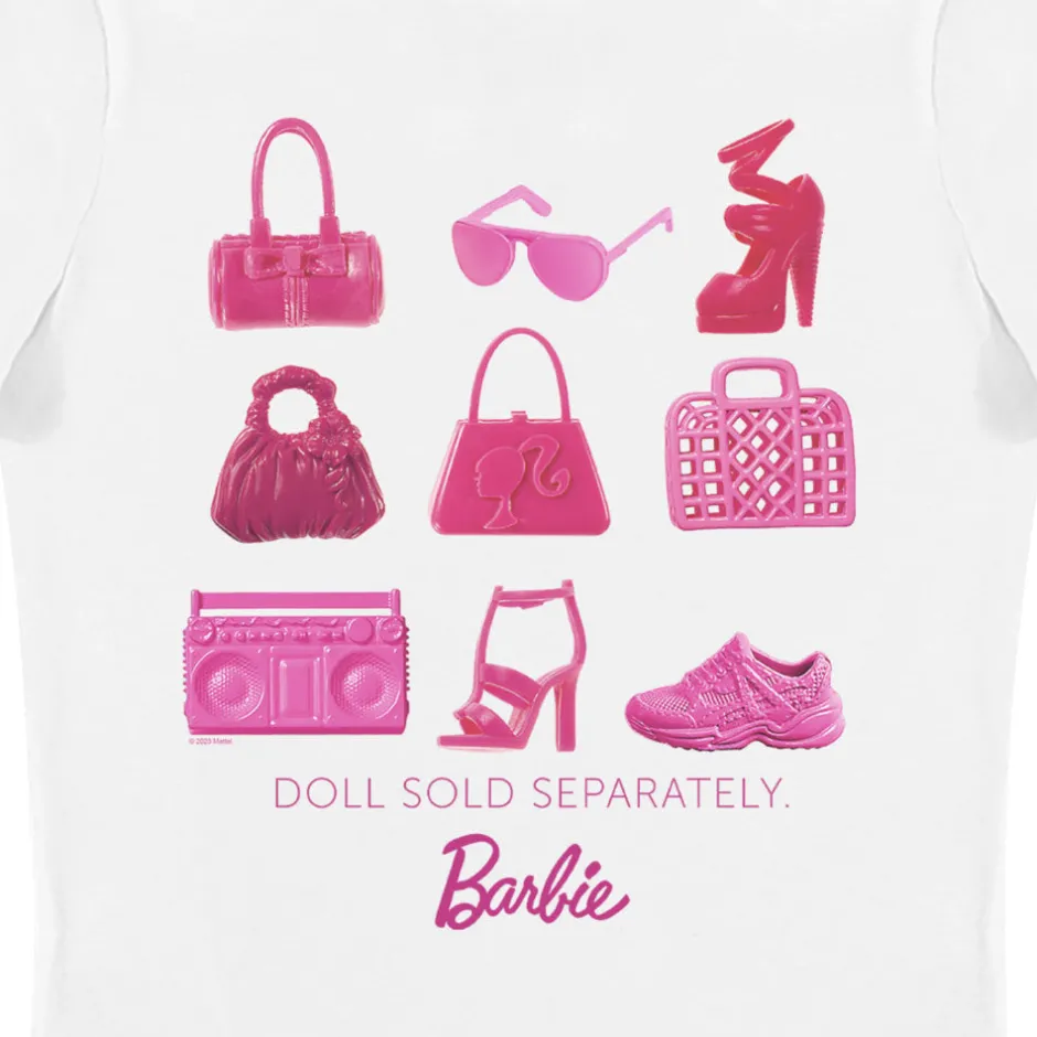 Barbie Doll Sold Separately Shoes and Handbags Ladies Fit T-Shirt-Bioworld International Best