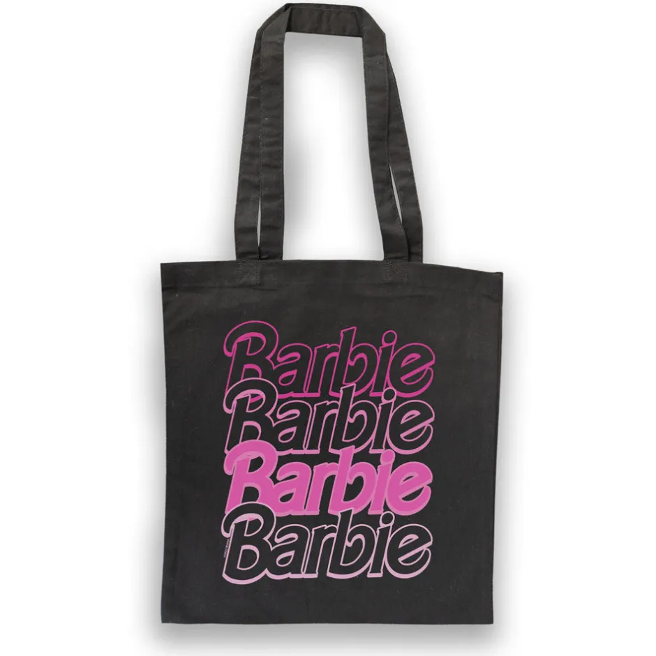 Barbie Logo Black Tote Bag-Bioworld International Shop