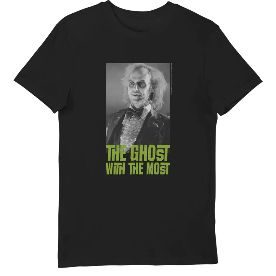 Beetlejuice the Ghost with the Most Portrait Adults T-Shirt-Bioworld International Discount
