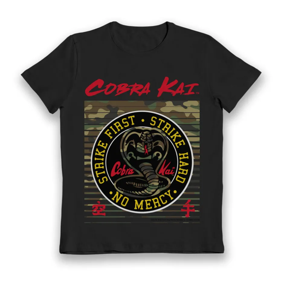 Cobra Kai Line Gradient Camo Black Kids T-Shirt-Bioworld International Discount