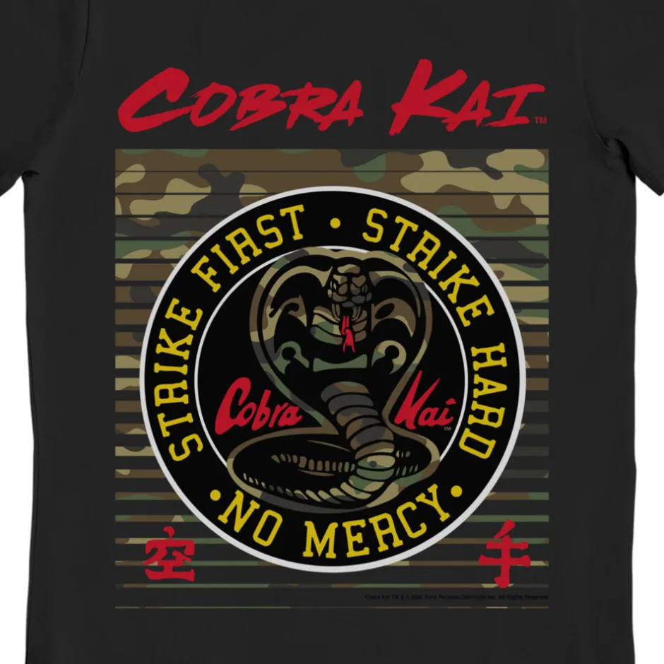 Cobra Kai Line Gradient Camo Black Kids T-Shirt-Bioworld International Discount