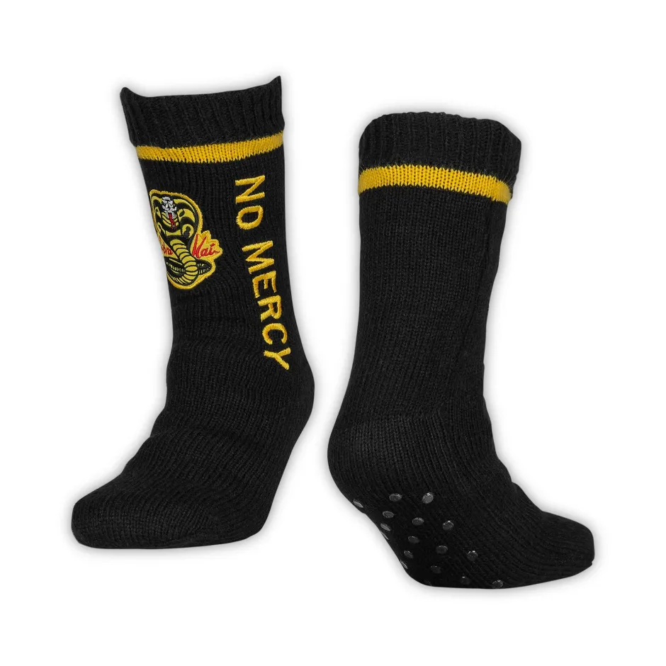 Cobra Kai No Mercy Cosy Adults Slipper Socks-Bioworld International Hot