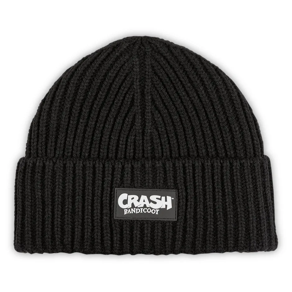 Crash Bandicoot Woven Tab Logo Adults Beanie-Bioworld International Cheap