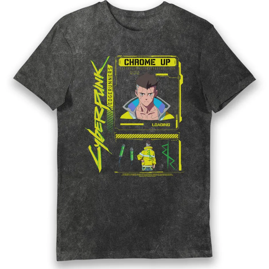 Cyberpunk Edgerunners David Chrome Up Vintage Style Adults T-Shirt-Bioworld International Hot