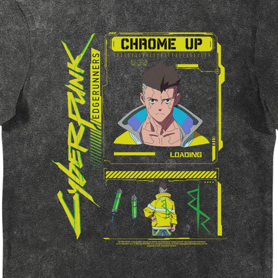 Cyberpunk Edgerunners David Chrome Up Vintage Style Adults T-Shirt-Bioworld International Hot