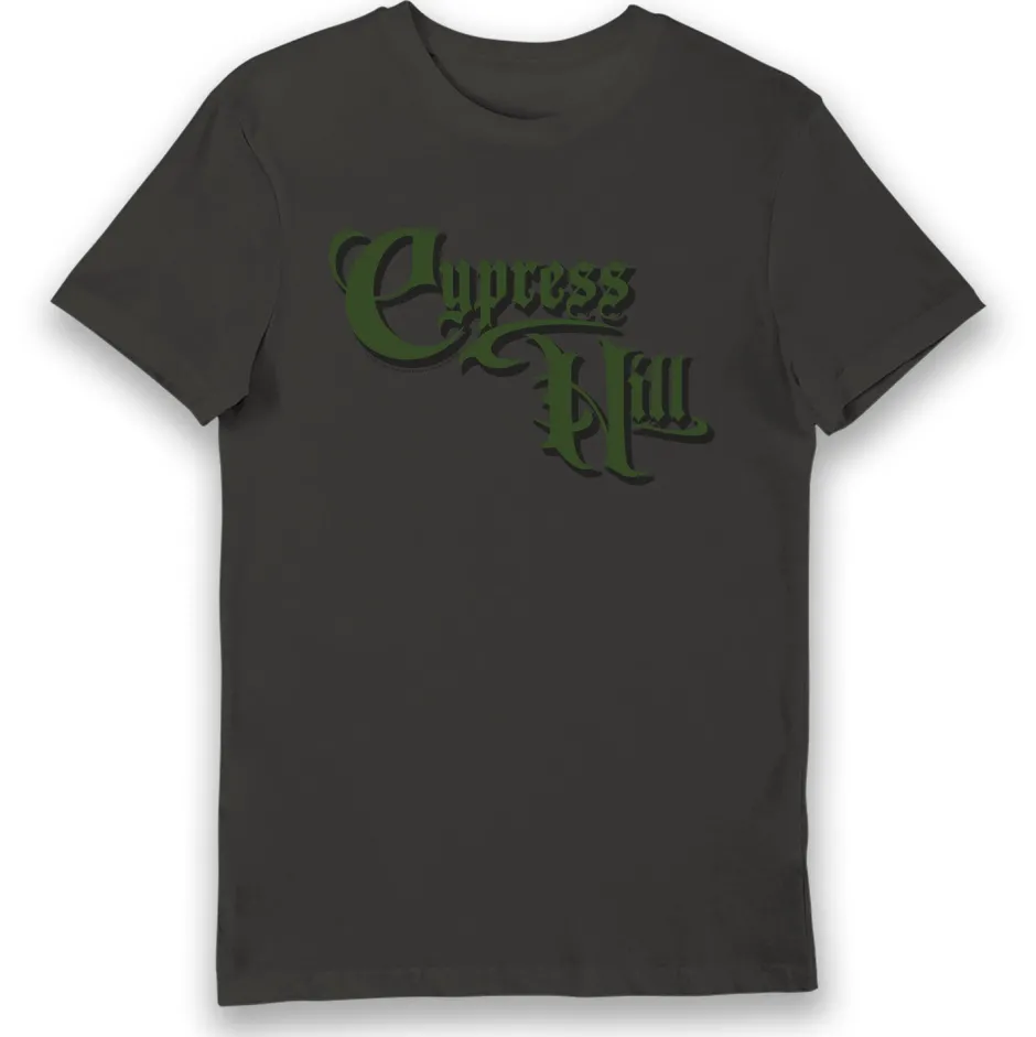 Cypress Hill Logo Adults T-Shirt Grey Wash-Bioworld International Fashion