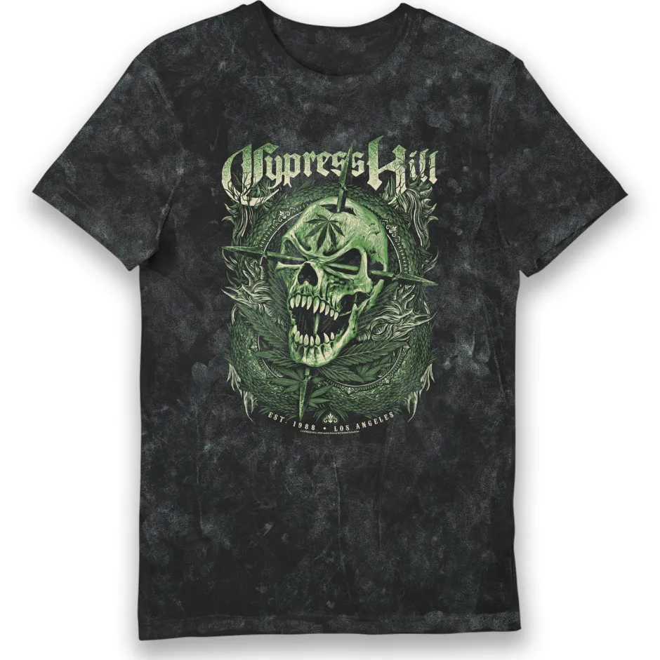 Cypress Hill Skull & Arrows Wash T-Shirt-Bioworld International Sale