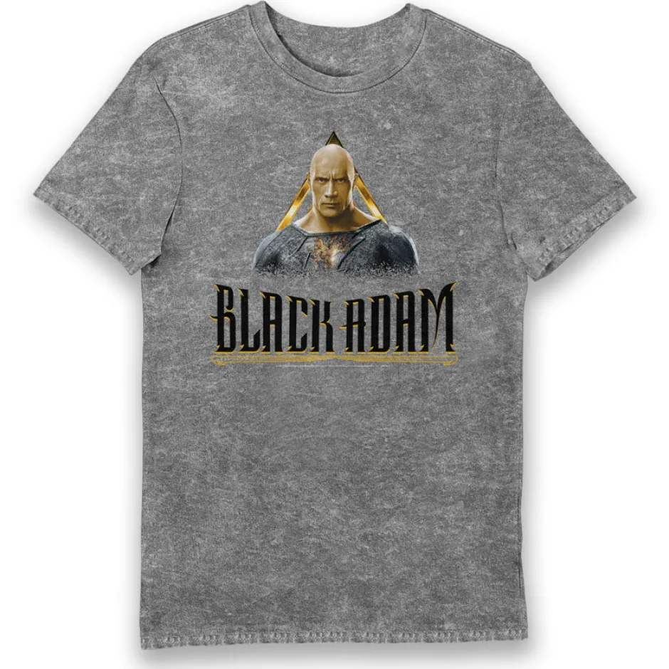 DC Comics Black Adam Eco Stonewash Adults T-Shirt-Bioworld International New