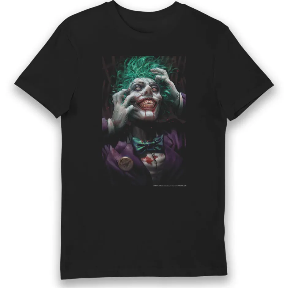 DC Comics Joker Zombie Black T-Shirt Adults T-Shirt-Bioworld International Sale