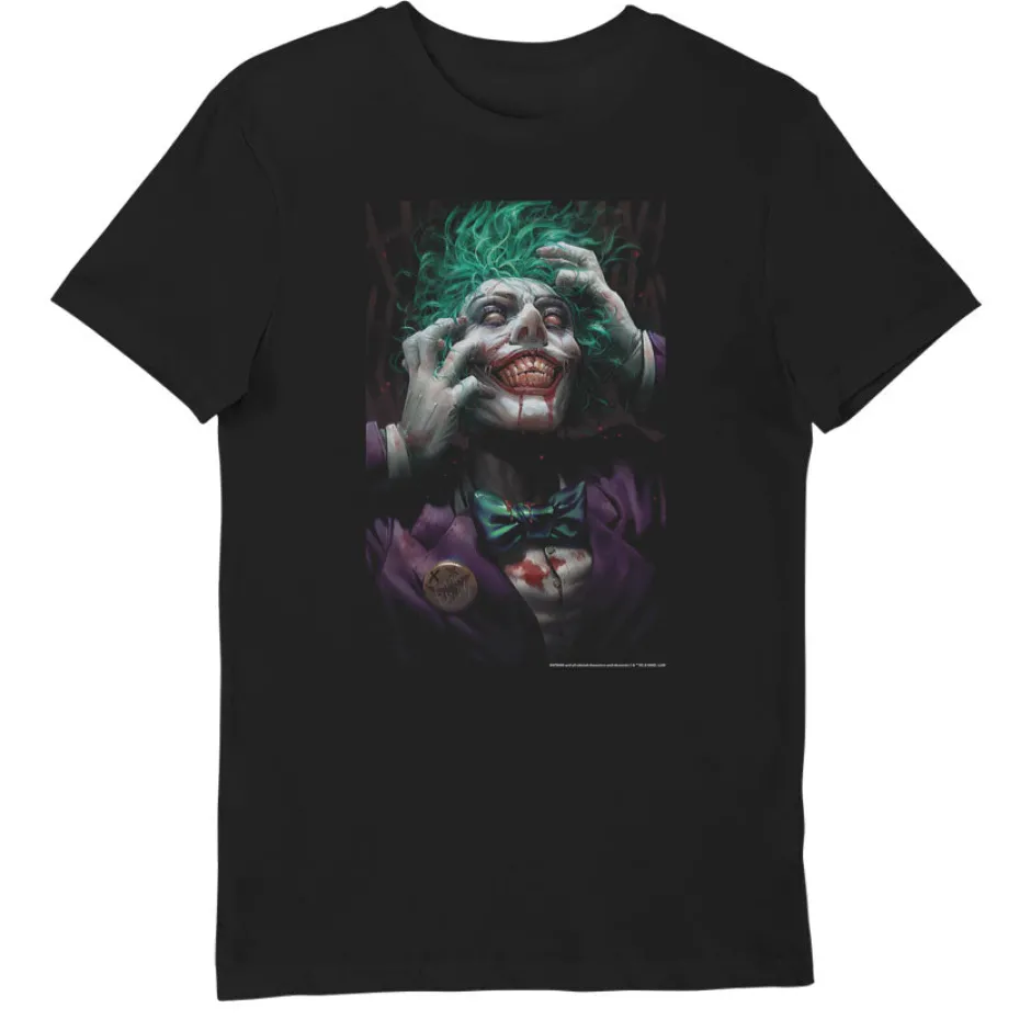 DC Comics Joker Zombie Black T-Shirt Adults T-Shirt-Bioworld International Sale