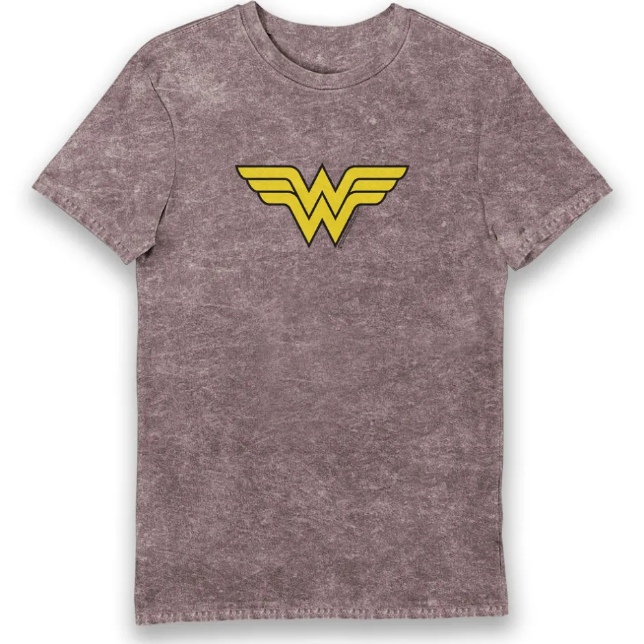 DC Comics Wonder Woman Classic Logo Eco Wash Adults T-Shirt-Bioworld International Store