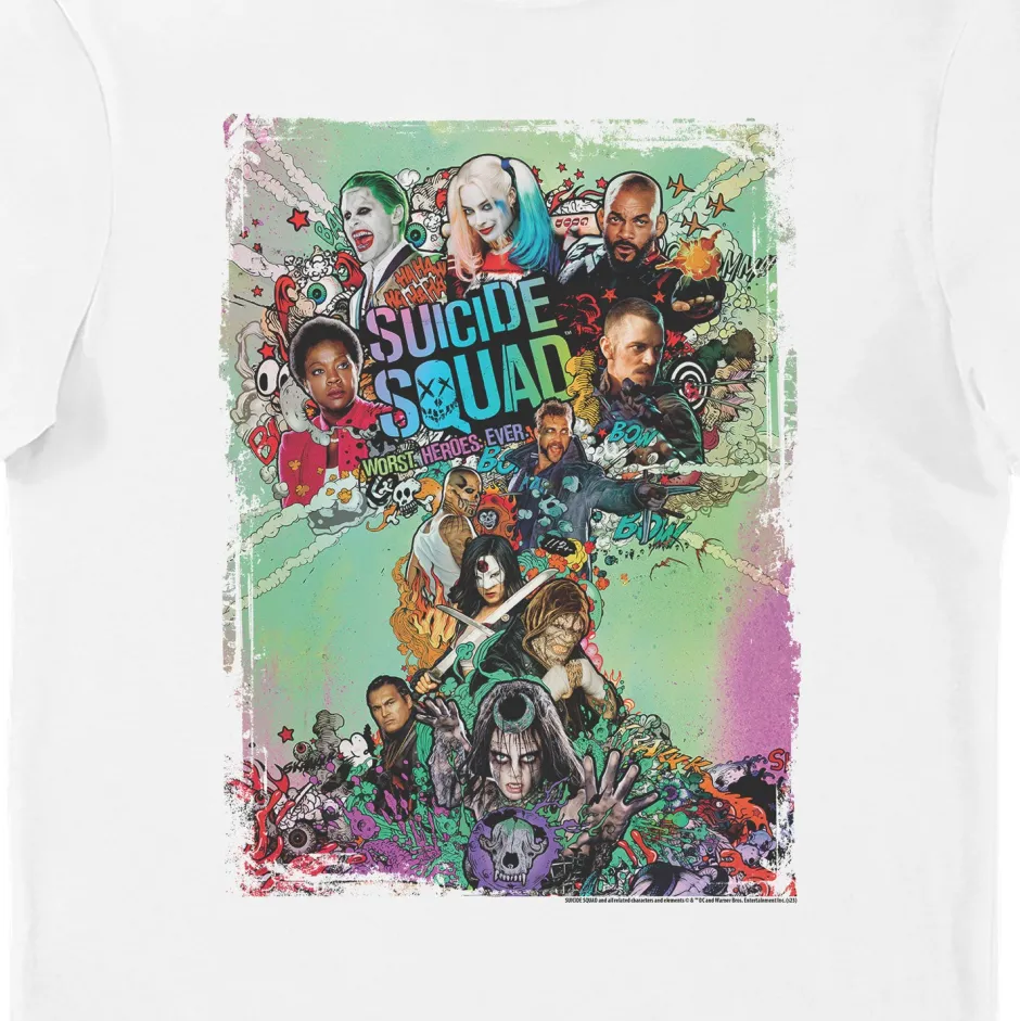 DC Suicide Squad Printed White T-Shirt-Bioworld International Fashion