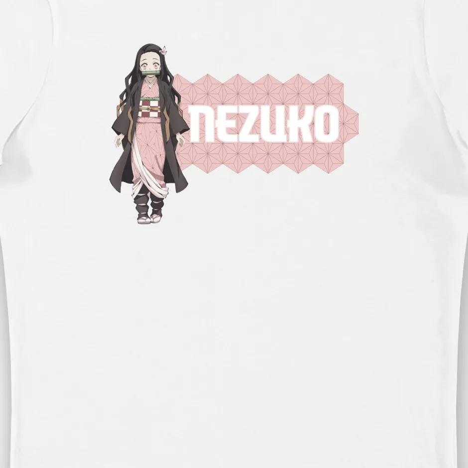 Demon Slayer Nezuko Kamado White Ladies T-Shirt-Bioworld International Outlet