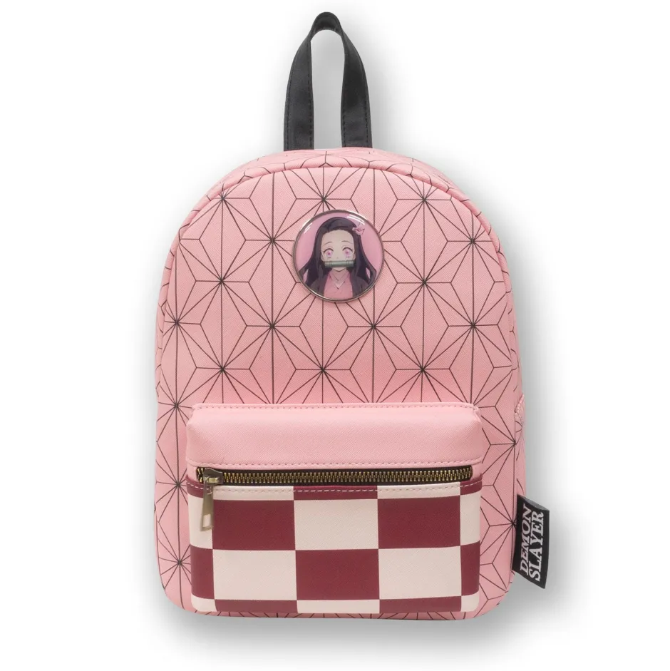 Demon Slayer Nezuko Pink Pu Mini Backpack-Bioworld International Best