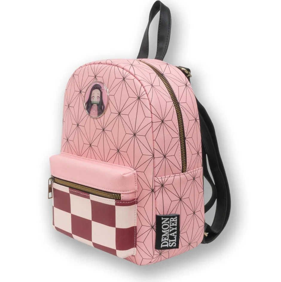 Demon Slayer Nezuko Pink Pu Mini Backpack-Bioworld International Best