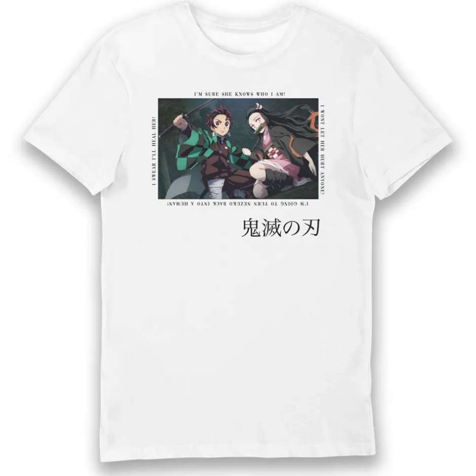 Demon Slayer Tanjiro and Nezuko I’m Sure She Knows Who I Am Adults T-shirt-Bioworld International Outlet