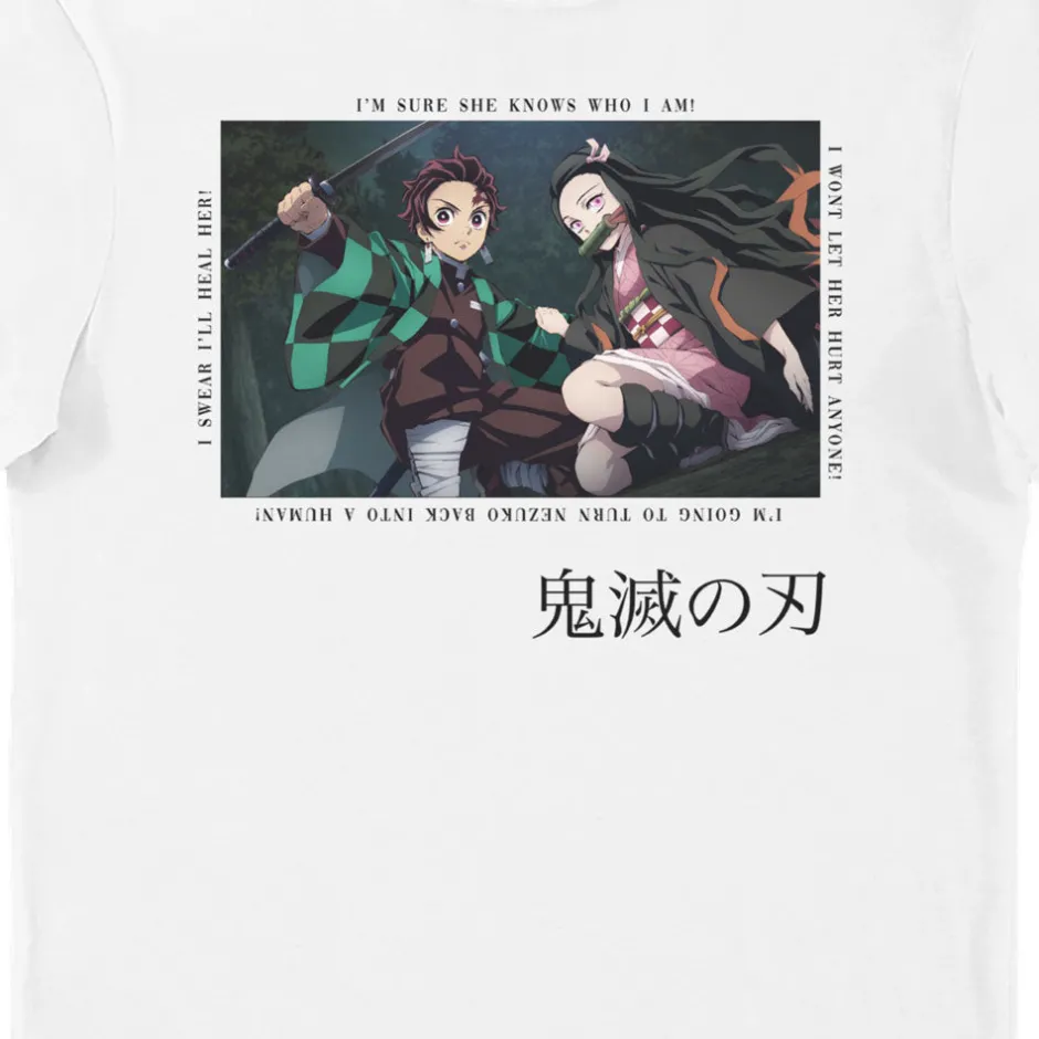 Demon Slayer Tanjiro and Nezuko I’m Sure She Knows Who I Am Adults T-shirt-Bioworld International Outlet