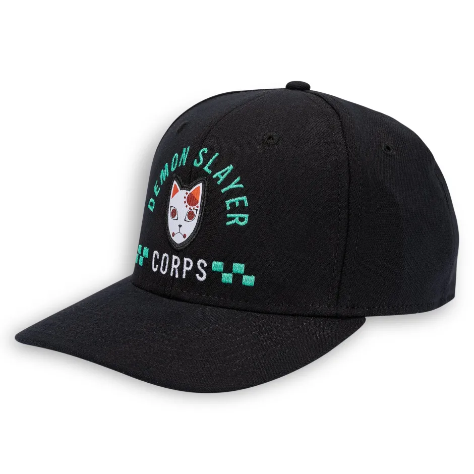Demon Slayer Tanjiro Fox Mask Pre-Curved Bill Adults Snapback Cap-Bioworld International Flash Sale