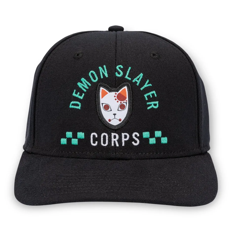 Demon Slayer Tanjiro Fox Mask Pre-Curved Bill Adults Snapback Cap-Bioworld International Flash Sale