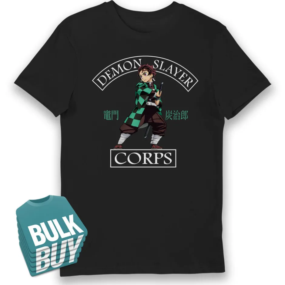 Demon Slayer Tanjiro Kamado T-Shirt Bulk Buy-Bioworld International Clearance