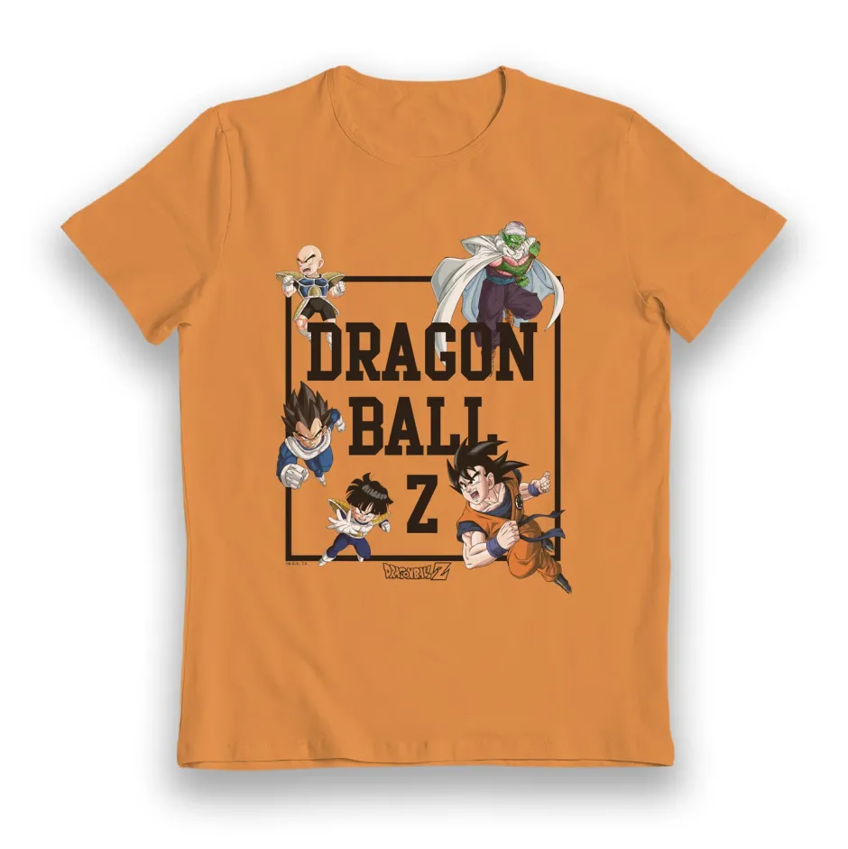 Dragon Ball Z Characters Orange Wash T-Shirt - Bulk Buy-Bioworld International Outlet