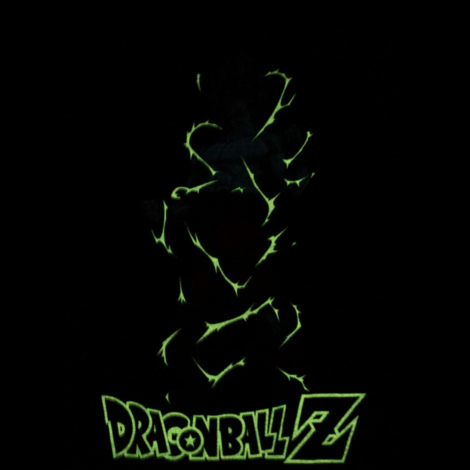 Dragon Ball Z Goku Super Saiyan Lightning Glow in the Dark Adult T-Shirt Bulk Buy-Bioworld International Best Sale