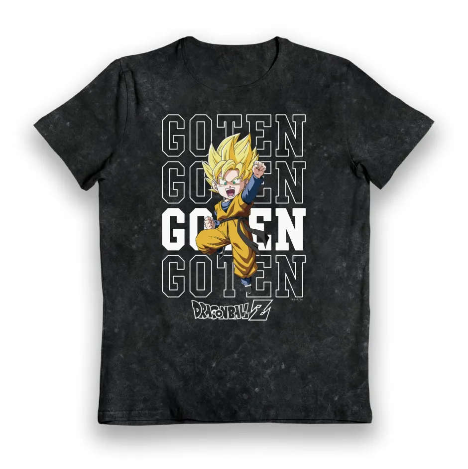 Dragon Ball Z Goten Kids Black Snow Wash T-Shirt - Bulk Buy-Bioworld International Clearance