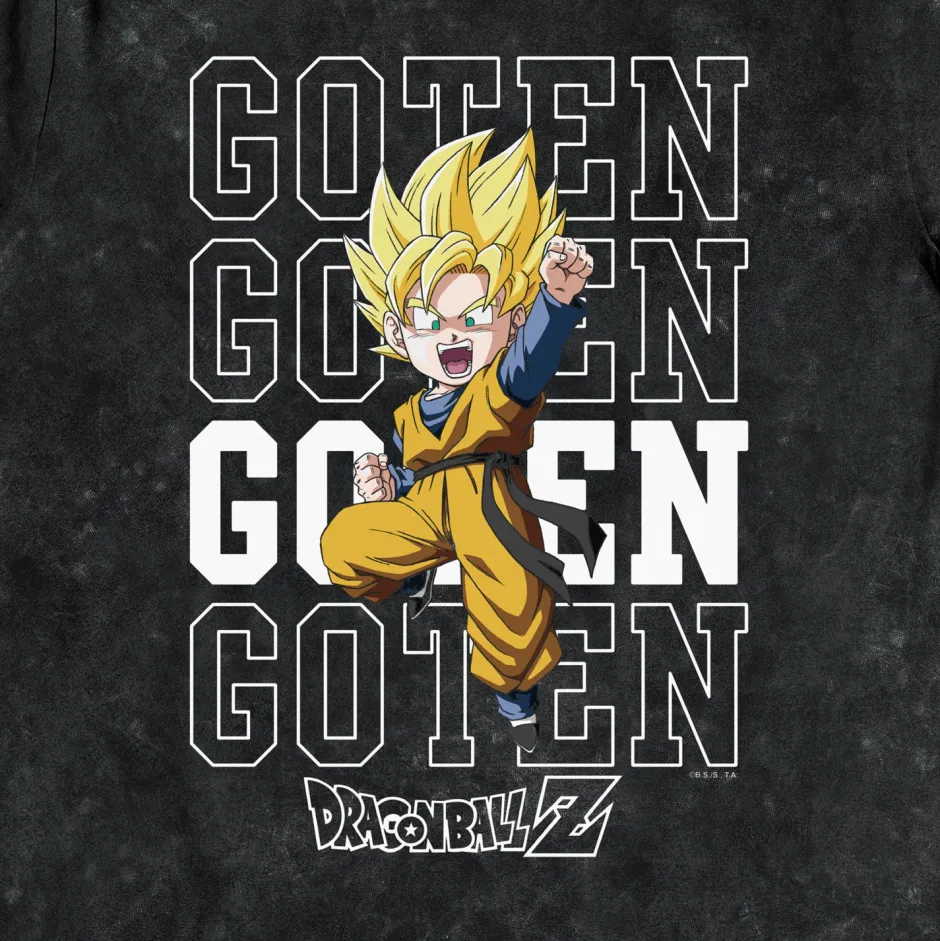 Dragon Ball Z Goten Kids Black Snow Wash T-Shirt - Bulk Buy-Bioworld International Clearance
