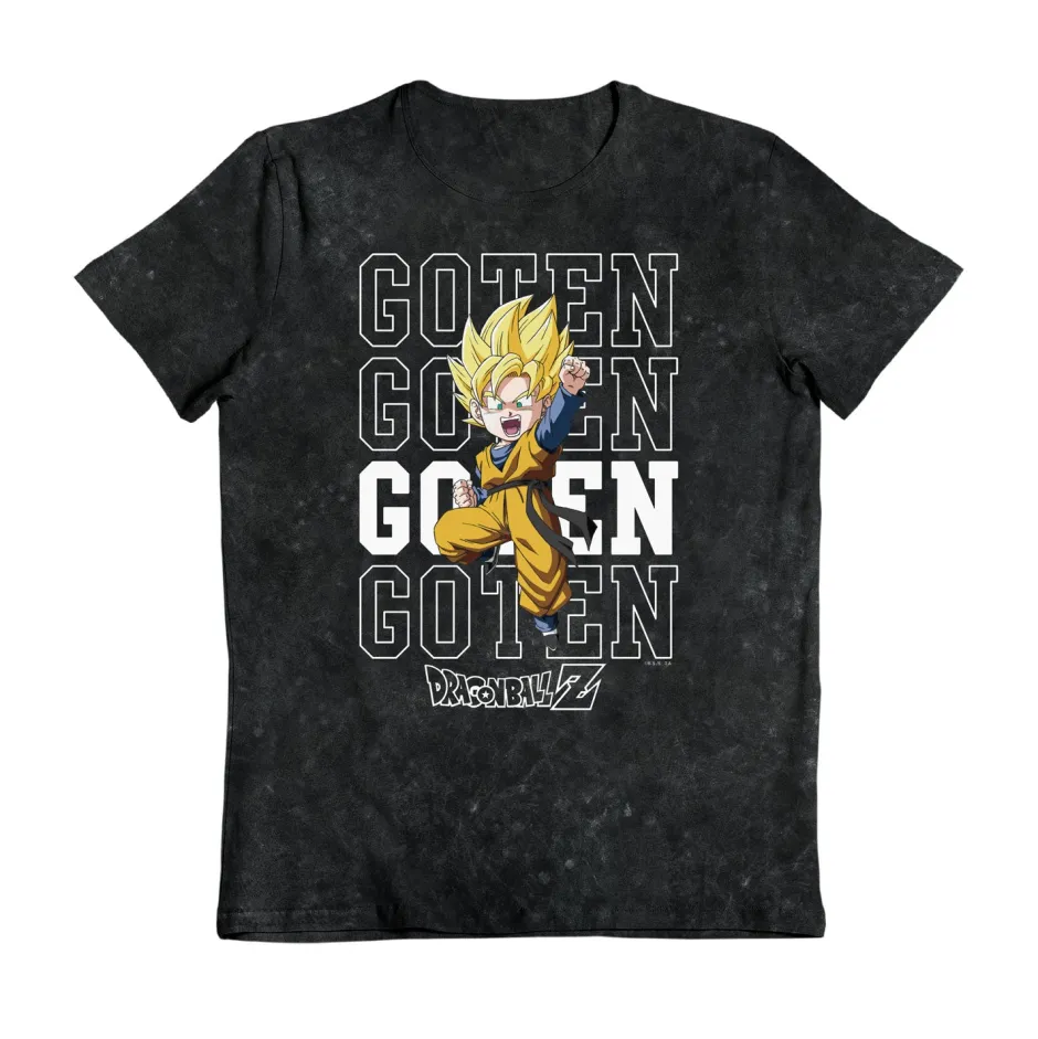 Dragon Ball Z Goten Kids Black Snow Wash T-Shirt - Bulk Buy-Bioworld International Clearance