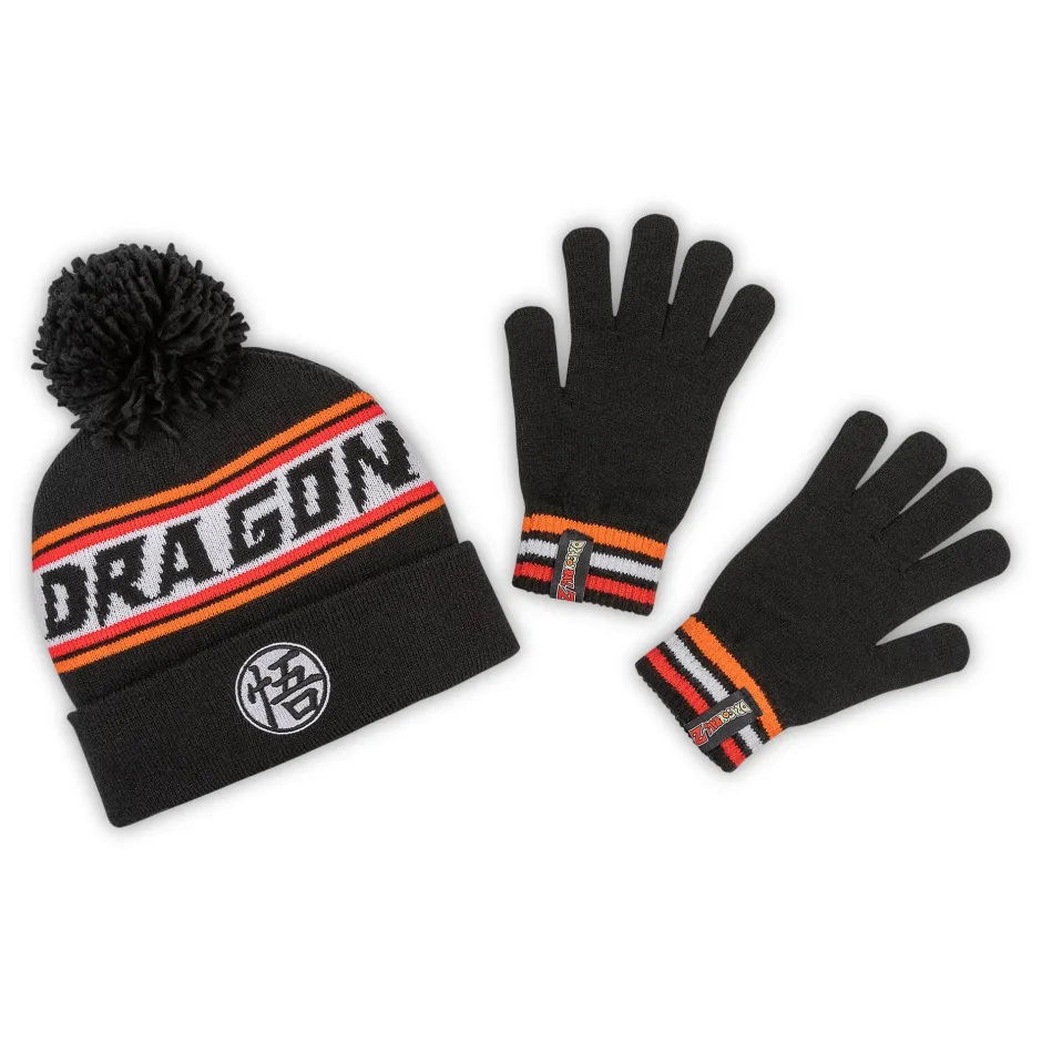 Dragon Ball Z Kids Pom Pom Beanie & Glove Set-Bioworld International Best Sale