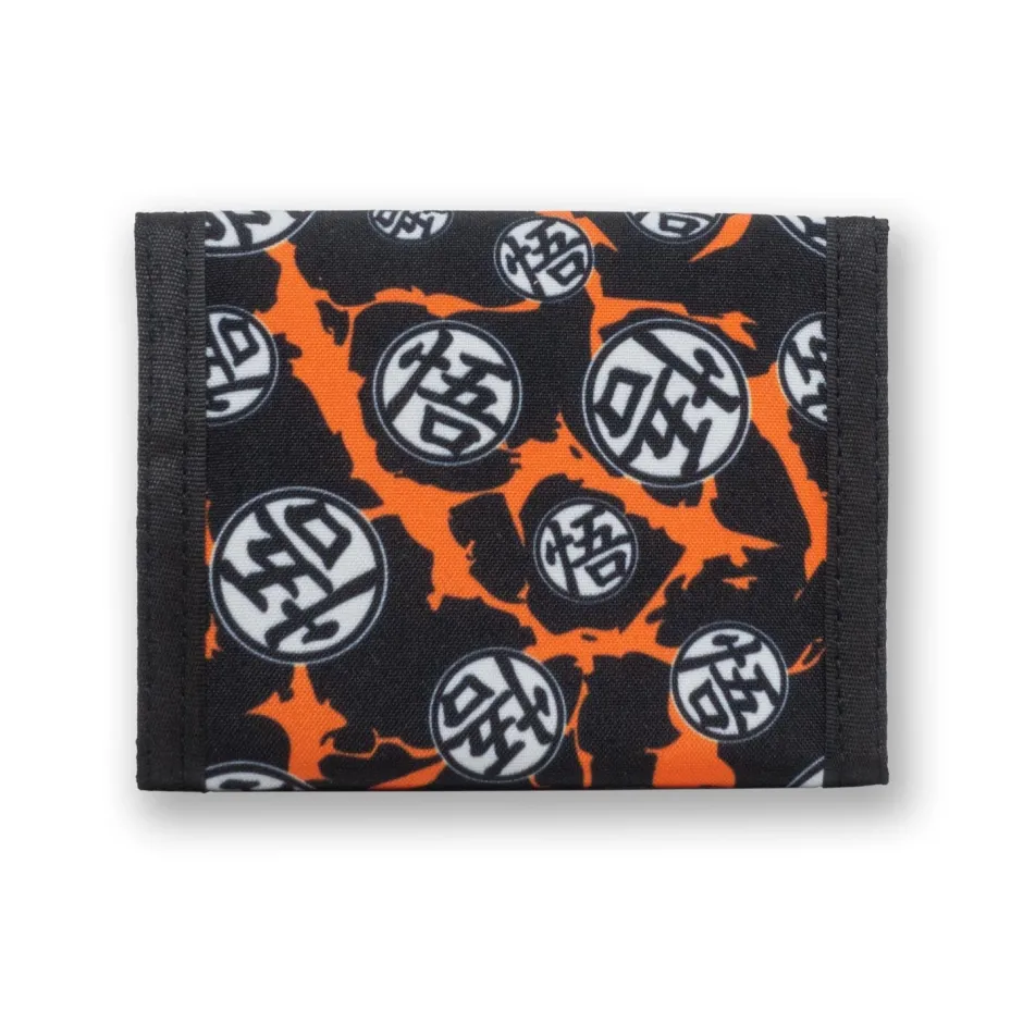 Dragon Ball Z Logo Bolt Nylon Trifold Wallet-Bioworld International Store