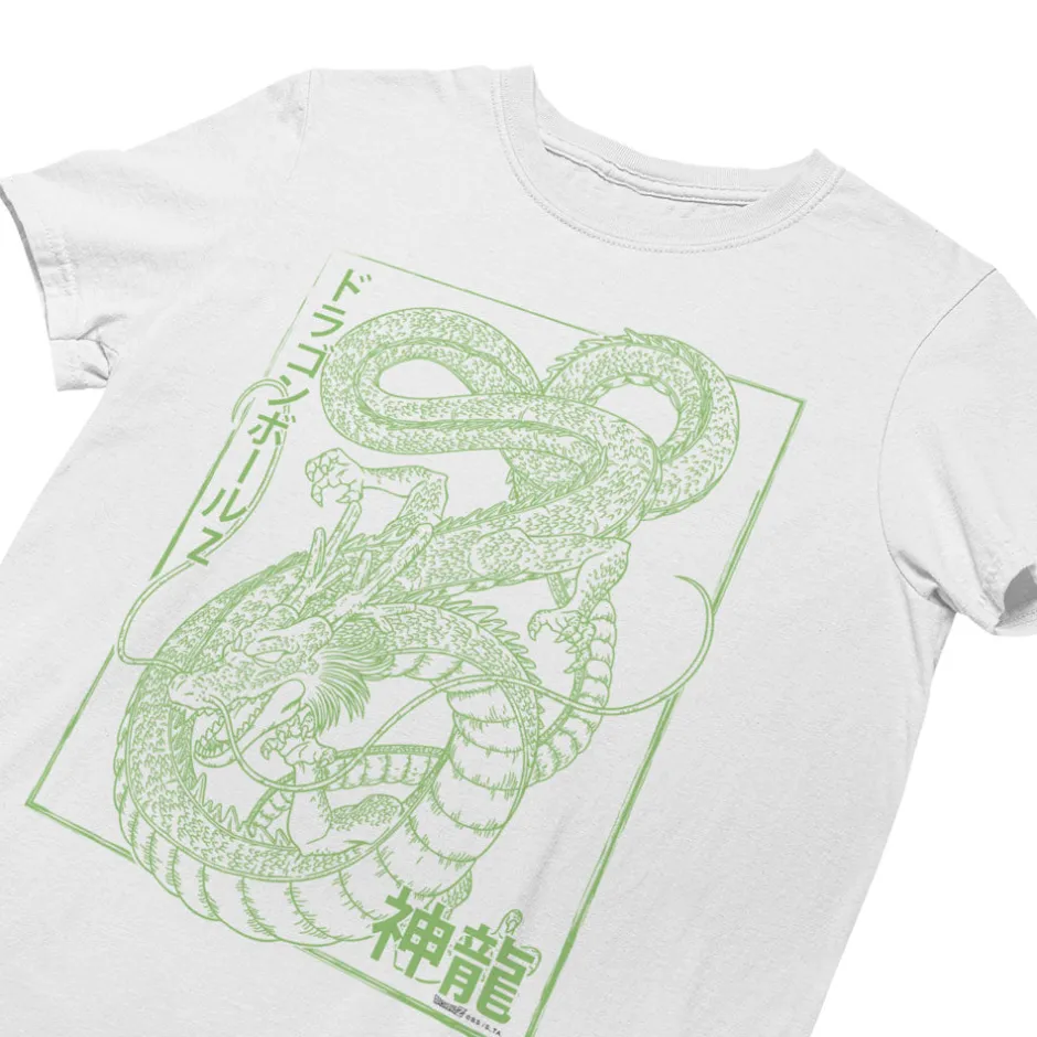 Dragon Ball Z Shenron White Adults T-Shirt-Bioworld International Discount