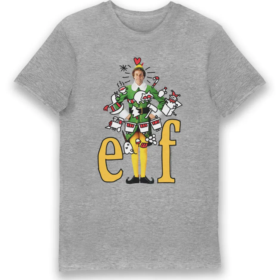 Elf Buddy Christmas Adults T-Shirt-Bioworld International Sale