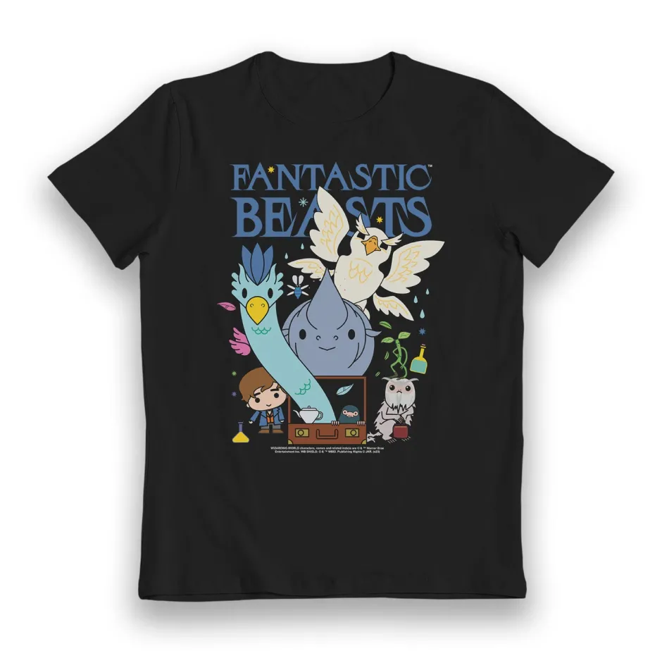 Fantastic Beasts Chibi Character Kids T-Shirt-Bioworld International Hot