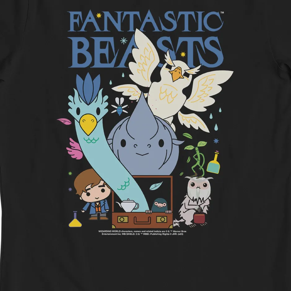 Fantastic Beasts Chibi Character Kids T-Shirt-Bioworld International Hot