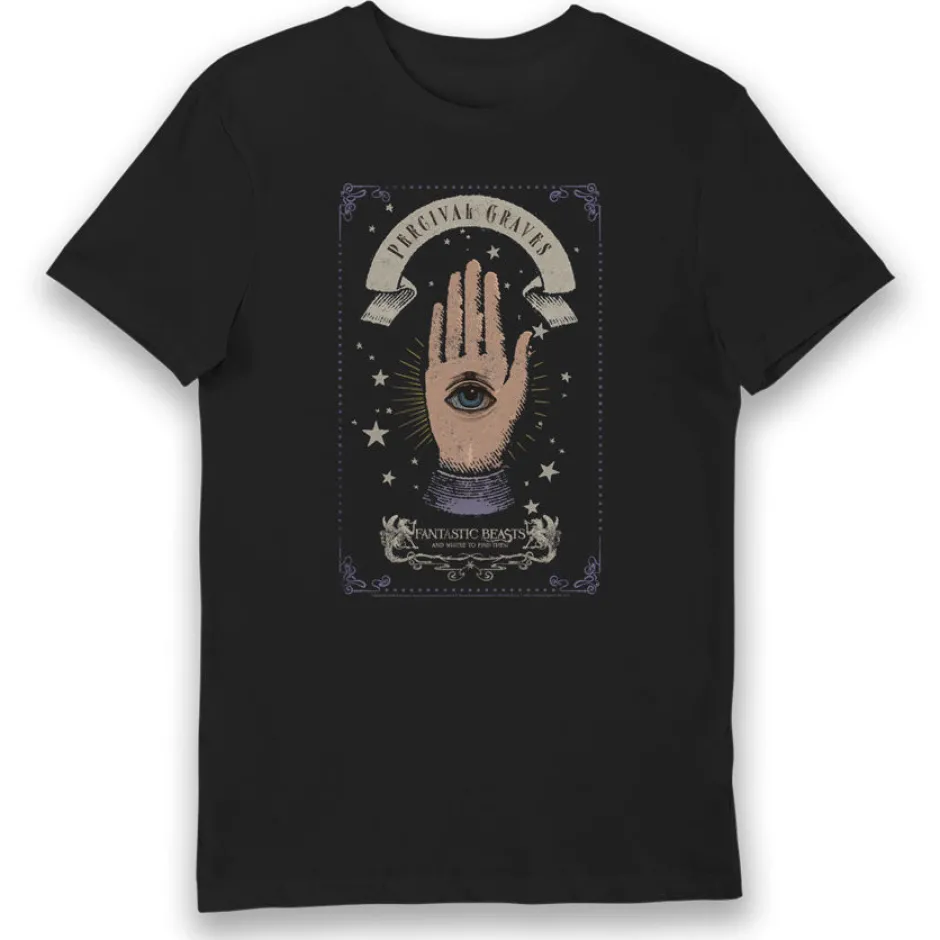 Fantastic Beasts Percival Graves Magic Hand Adults T-Shirt-Bioworld International Clearance