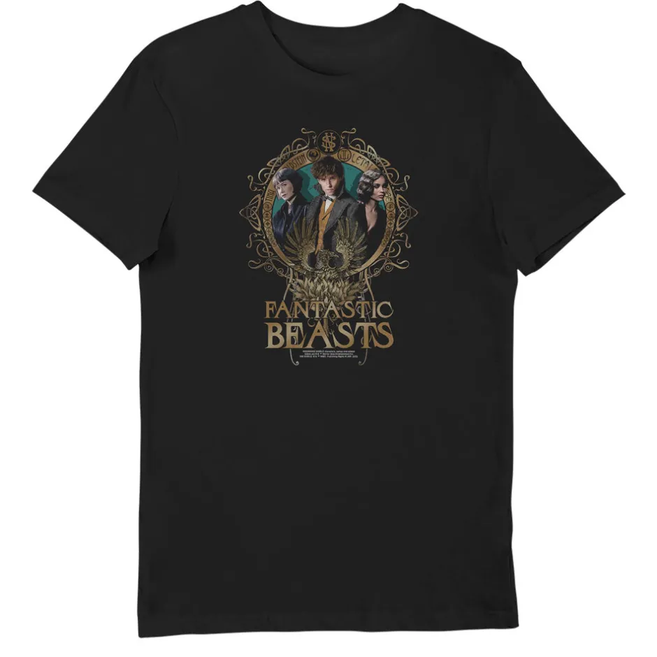 Fantastic Beasts The Crimes of Grindelwald Characters Ladies Black T-Shirt-Bioworld International Cheap