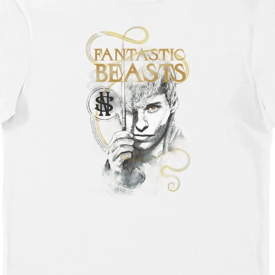 Fantastic Beasts The Crimes of Grindelwald Newt Scamander Ladies White T-Shirt-Bioworld International Cheap