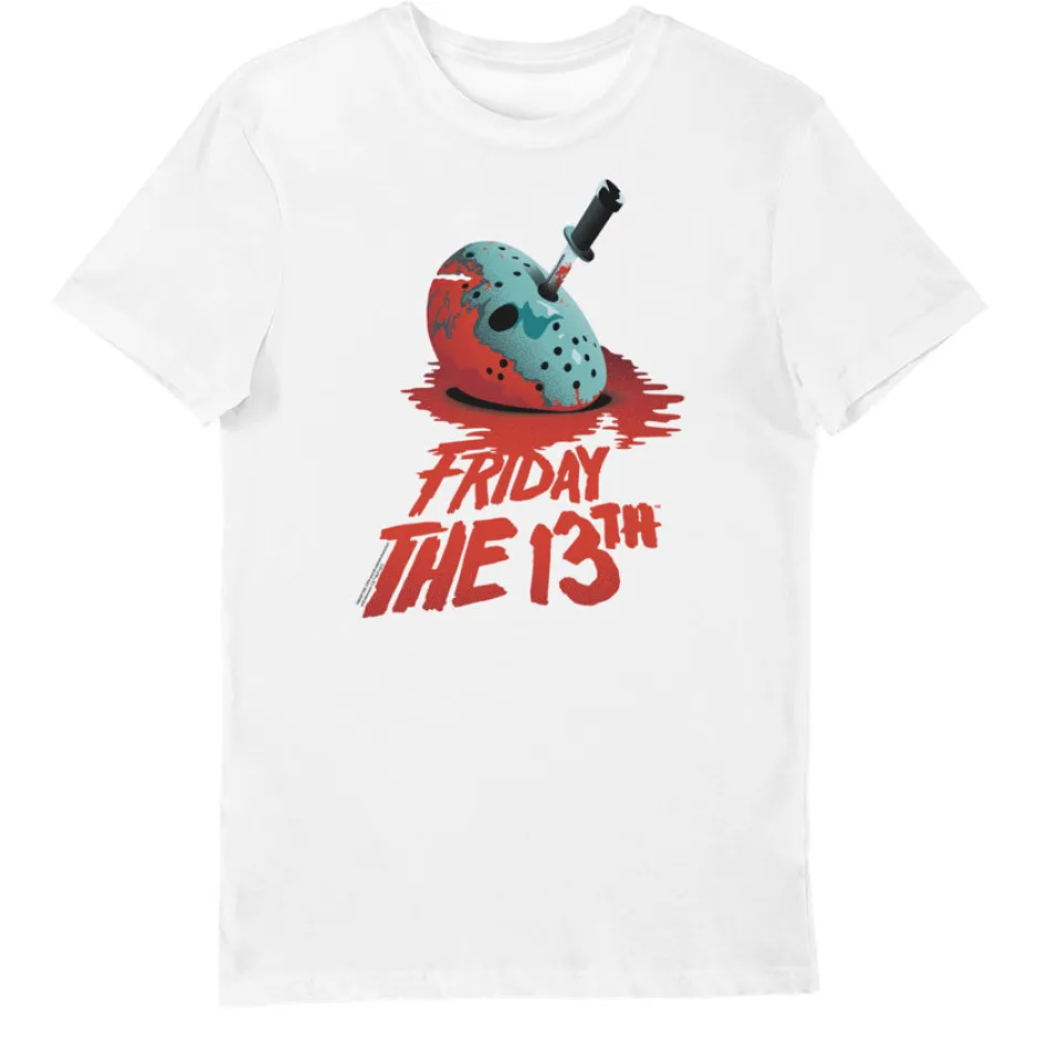 Friday the 13th Jason’s Mask Knife Adults T-Shirt-Bioworld International Best