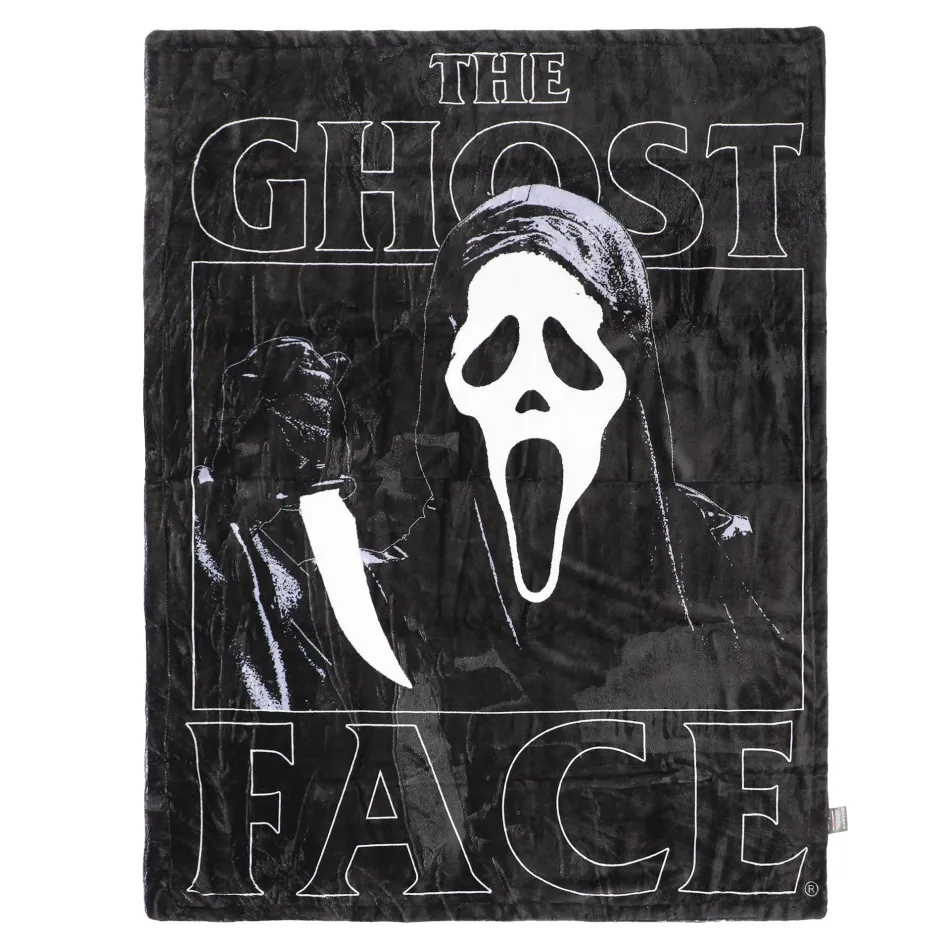 Ghost Face Double Sided Fleece Throw Blanket-Bioworld International Fashion