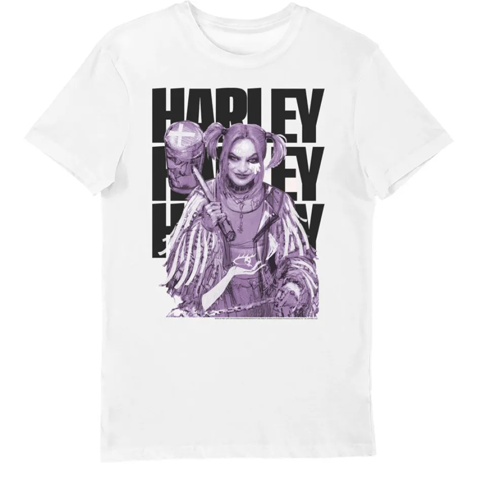 Harley Quinn Birds of Prey "Harley Harley Harley" Adults T-Shirt-Bioworld International Discount