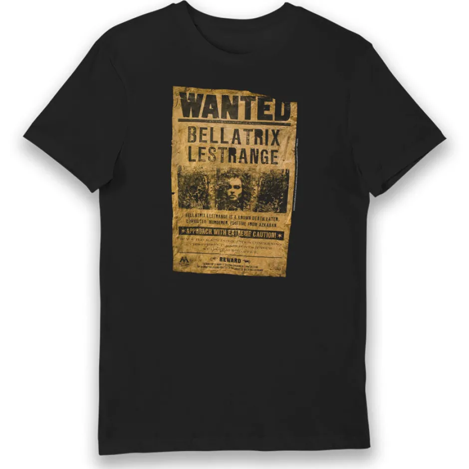 Harry Potter Bellatrix Lestrange Wanted Poster Adults T-Shirt-Bioworld International Shop