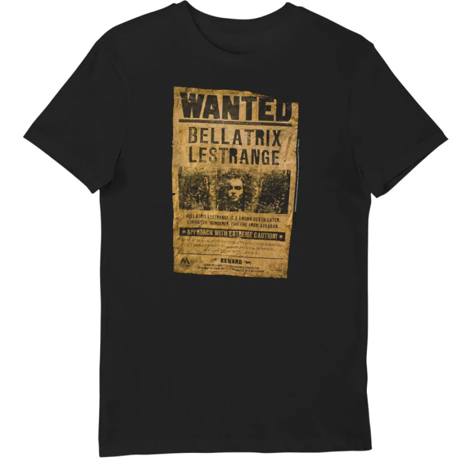 Harry Potter Bellatrix Lestrange Wanted Poster Adults T-Shirt-Bioworld International Shop